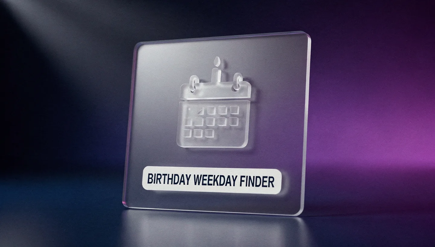 Birthday Weekday Finder