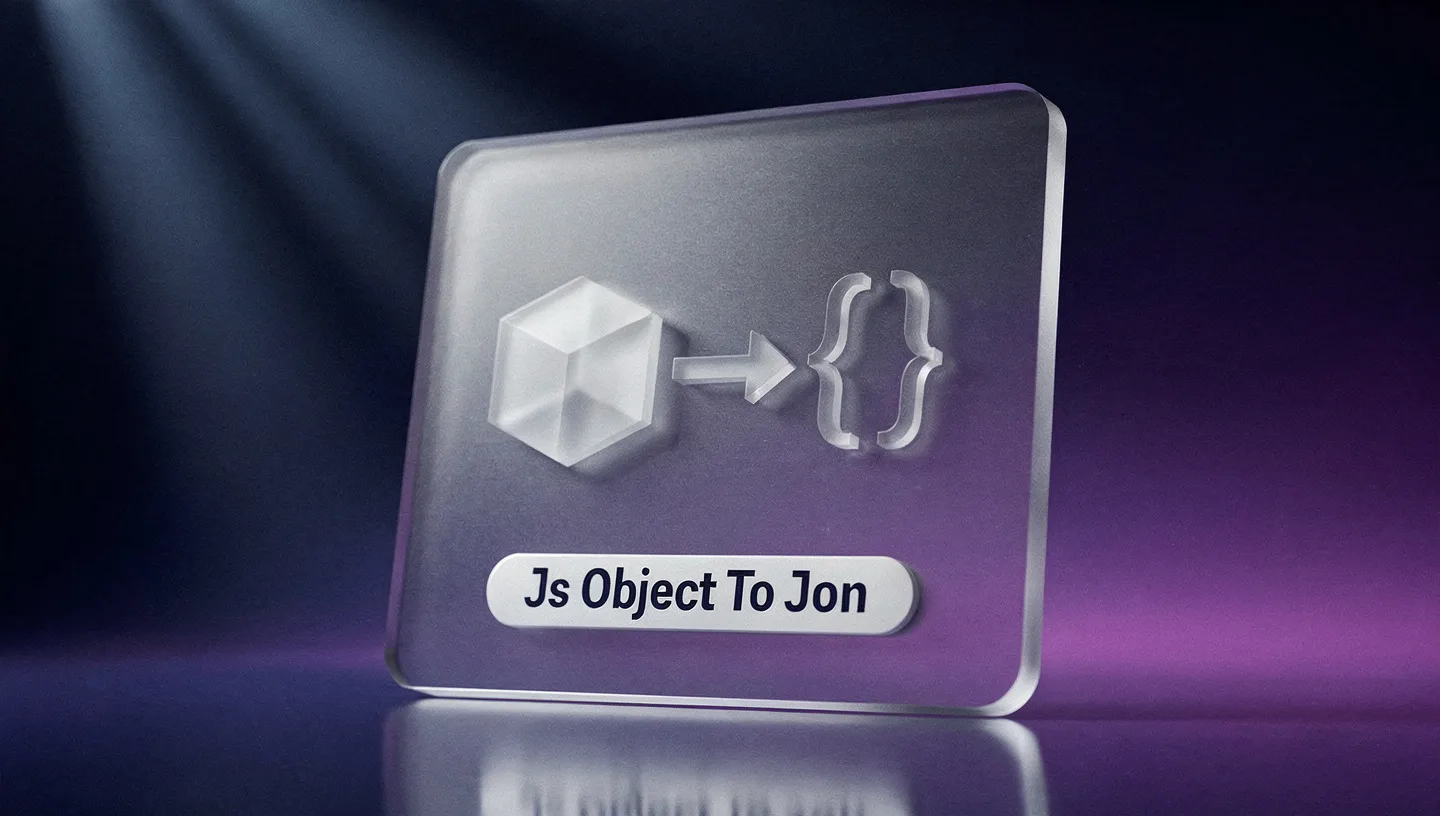 JS Object to JSON