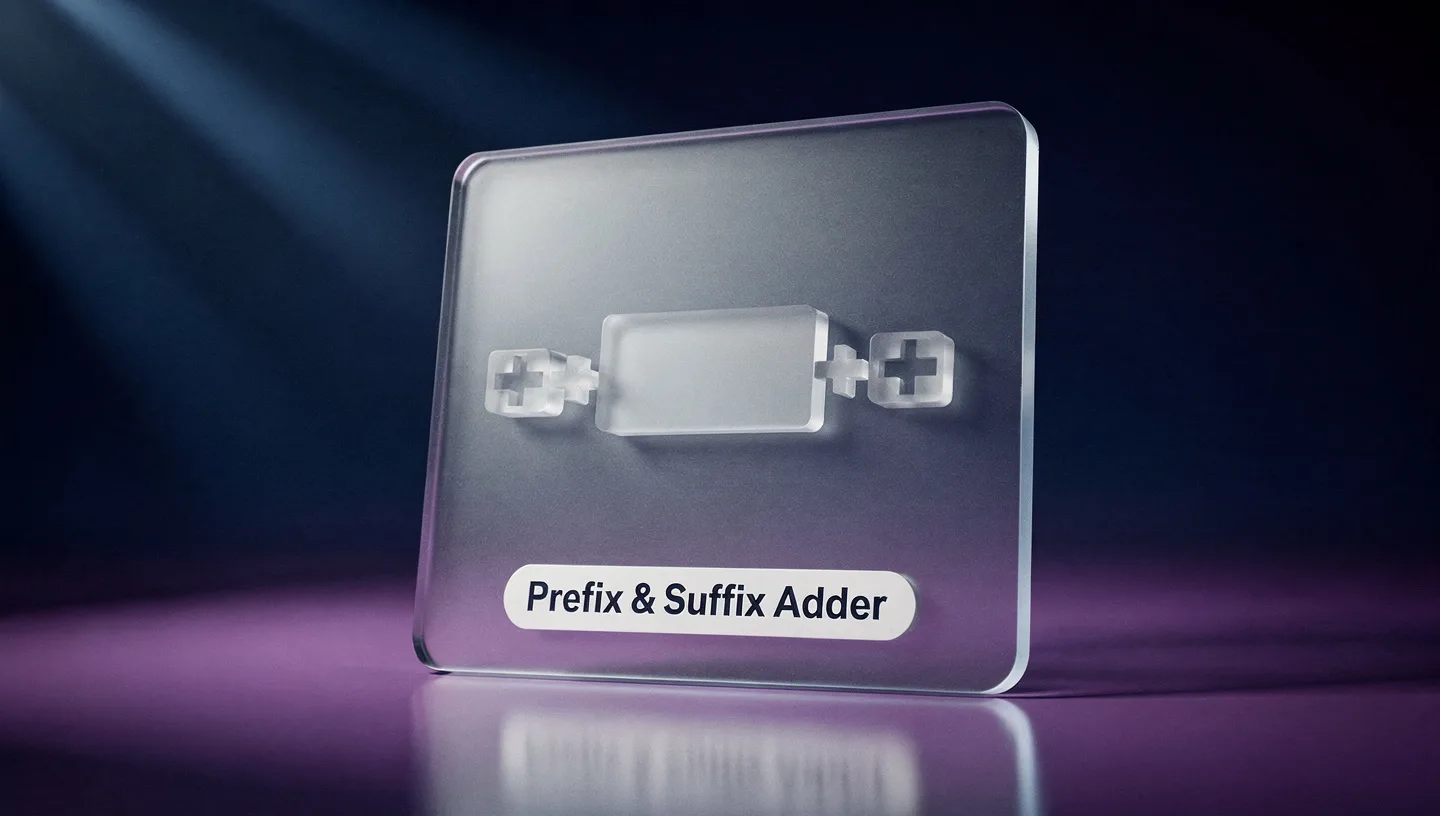 Prefix & Suffix Adder