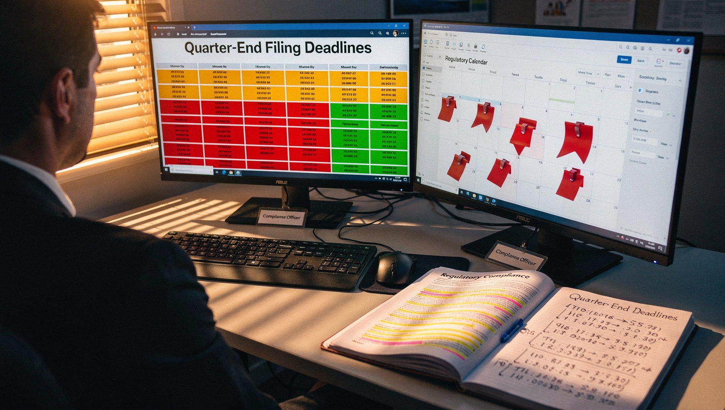 Add or Subtract Days for Regulatory Filing Deadlines: A Compliance Officer's Quarter-End Playbook